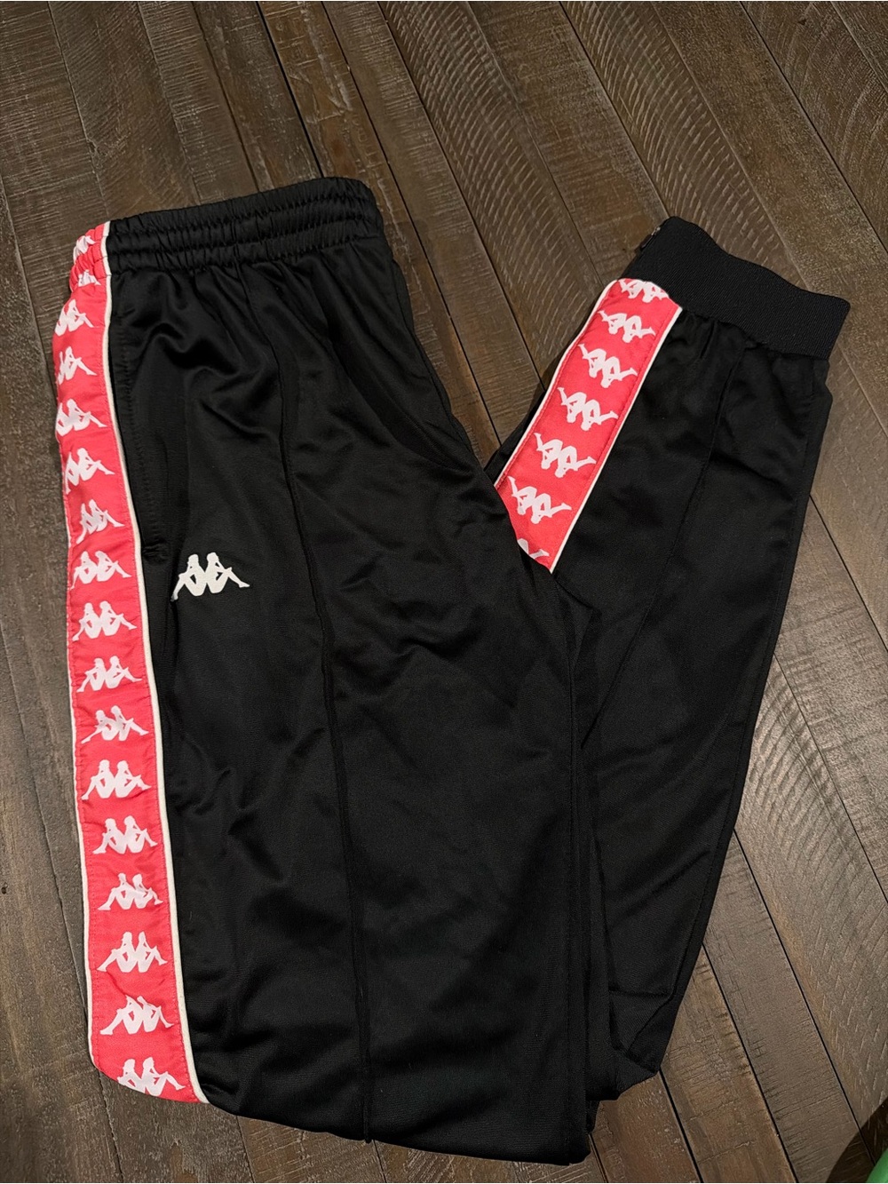 Women’s Kappa Banda Omini Track Pants Black Pink White XL